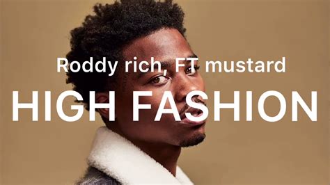 Roddy Ricch's 'High Fashion' Lyrics, Feat. Mustard 